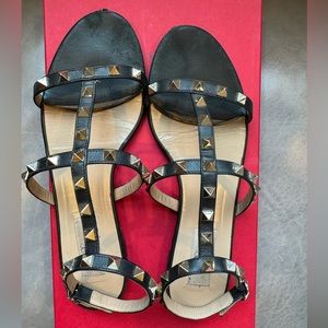 Valentino rock stud sandals in black